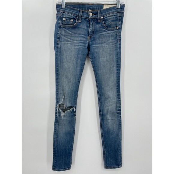 RAG & BONE Distressed Skinny Jeans Size 25 - Picture 1 of 8